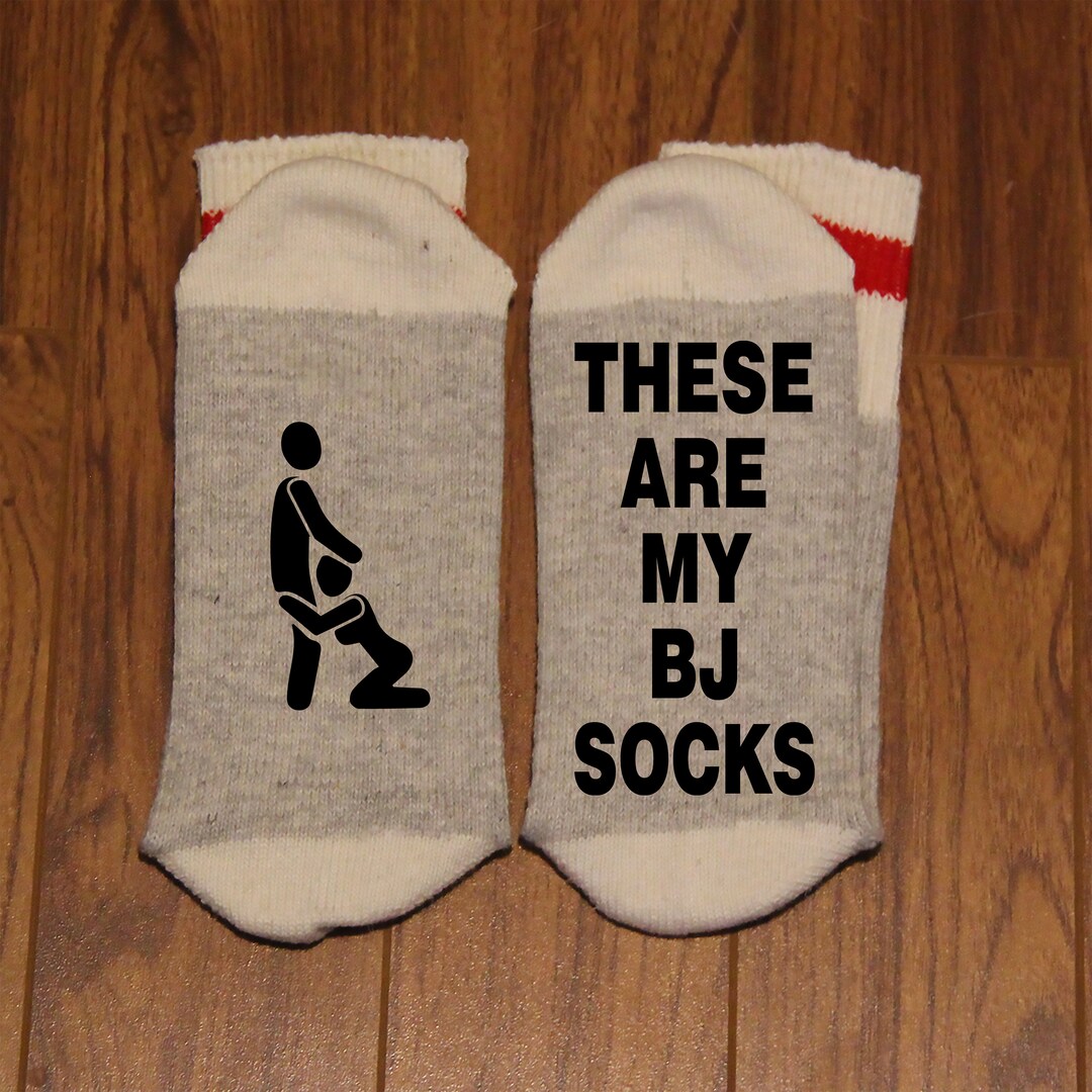 These Are My BJ Socks word Socks Funny Socks Novelty Socks Etsy