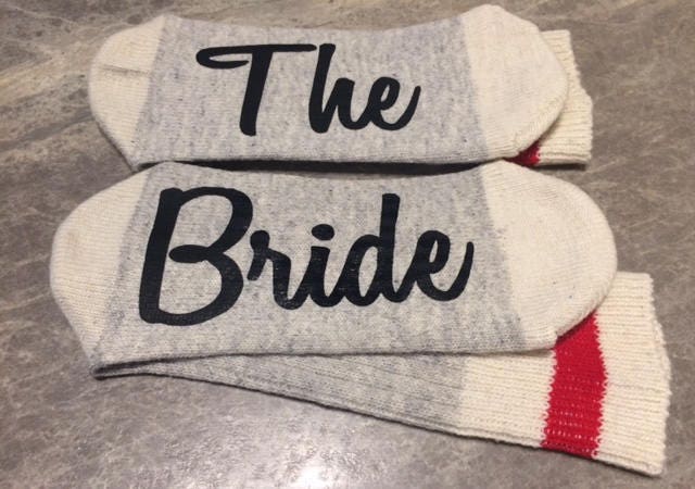 Wedding Party/Bridal Party Word Socks Funny Socks Novelty | Etsy