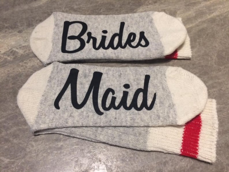 Wedding Party/Bridal Party Word Socks Funny Socks Novelty Etsy