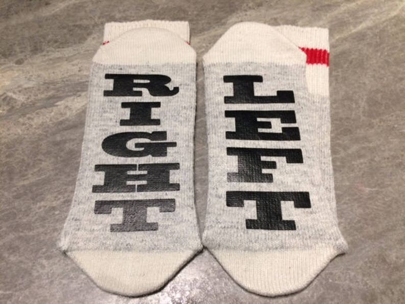 Right Left word Socks Funny Socks Novelty Socks Etsy