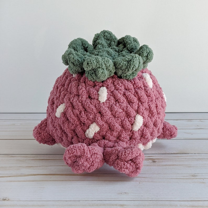 Chonky Strawberry Whale Blanket Yarn Amigurumi Chunky Etsy