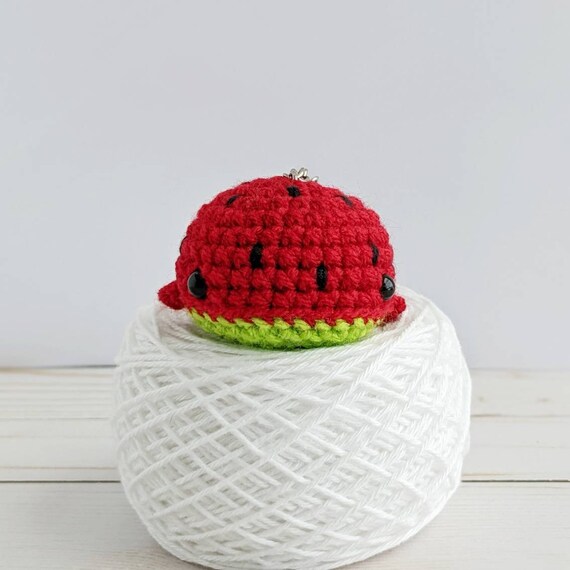 Macrame Boho Handmade Knit Keychain, Cute Fruit Watermelon
