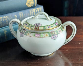 Vintage Noritake Regina Sugar Bowl with Lid | Mid Century Japanese Nippon Porcelain