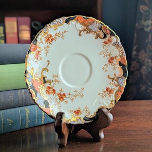 Antique Aynsley Imari Saucers | c1905 English Bone China Plates