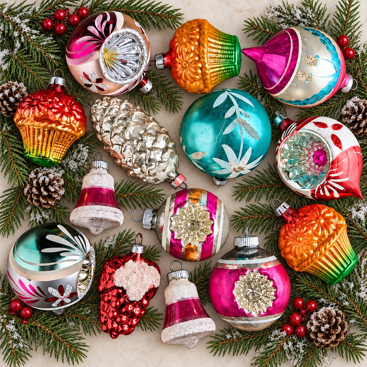 Vintage Reflector Ornaments - Etsy