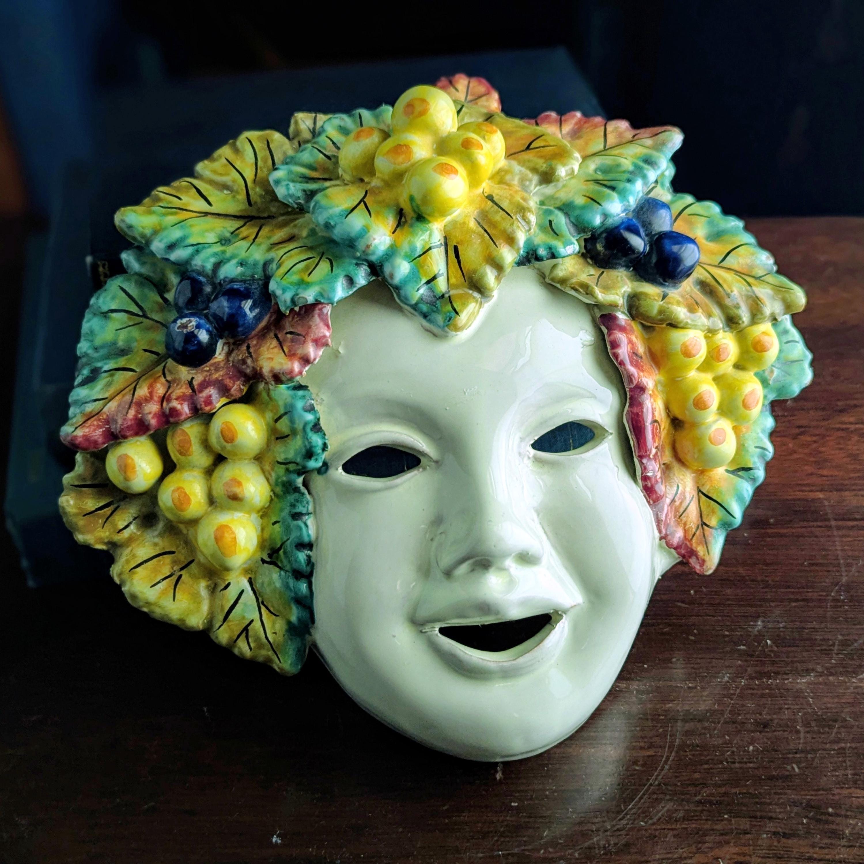Vintage ceramic mask - Etsy 日本