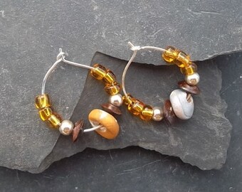 Beaded Hoop Earrings