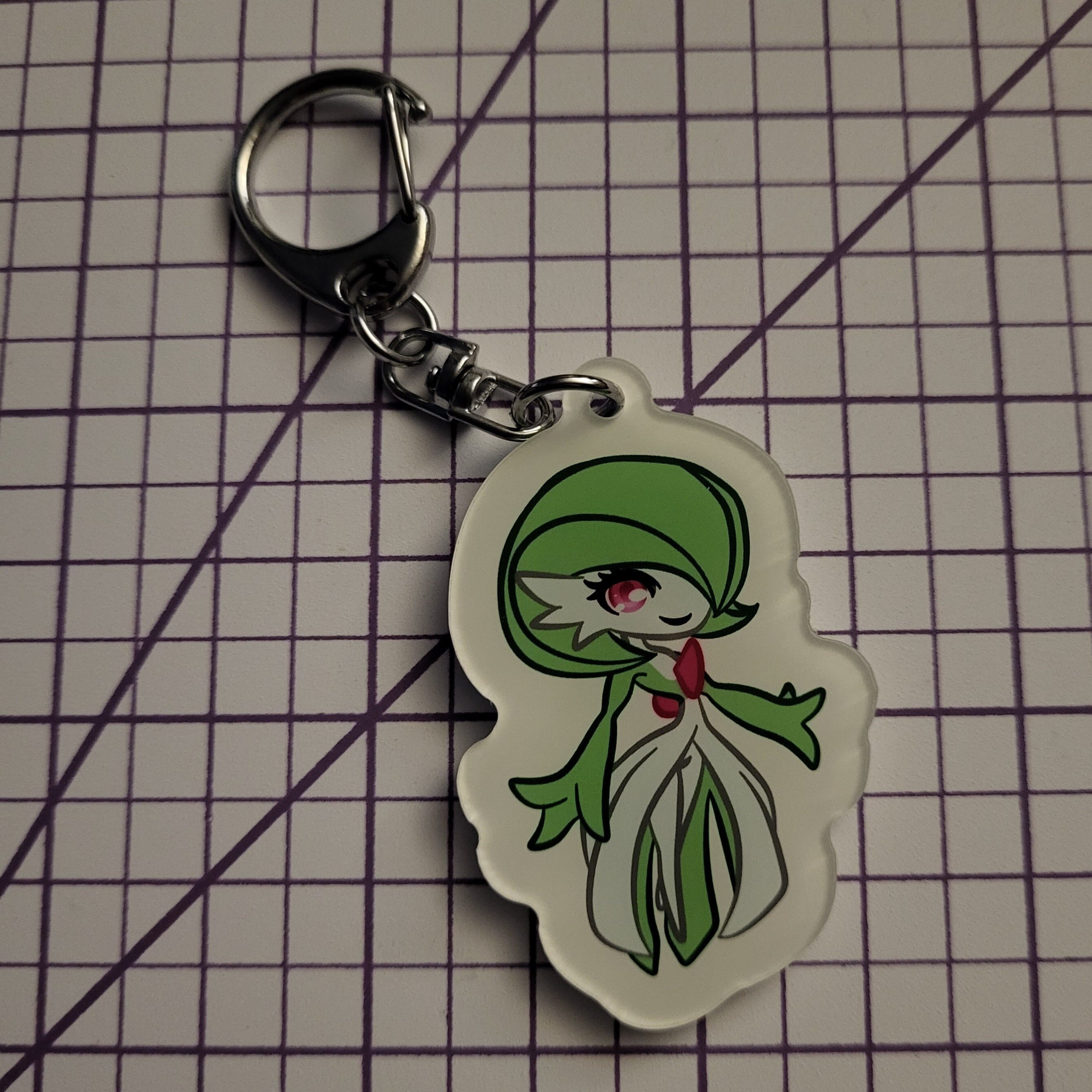 Gardevoir Keychain PKMN Inspired Keychains Etsy