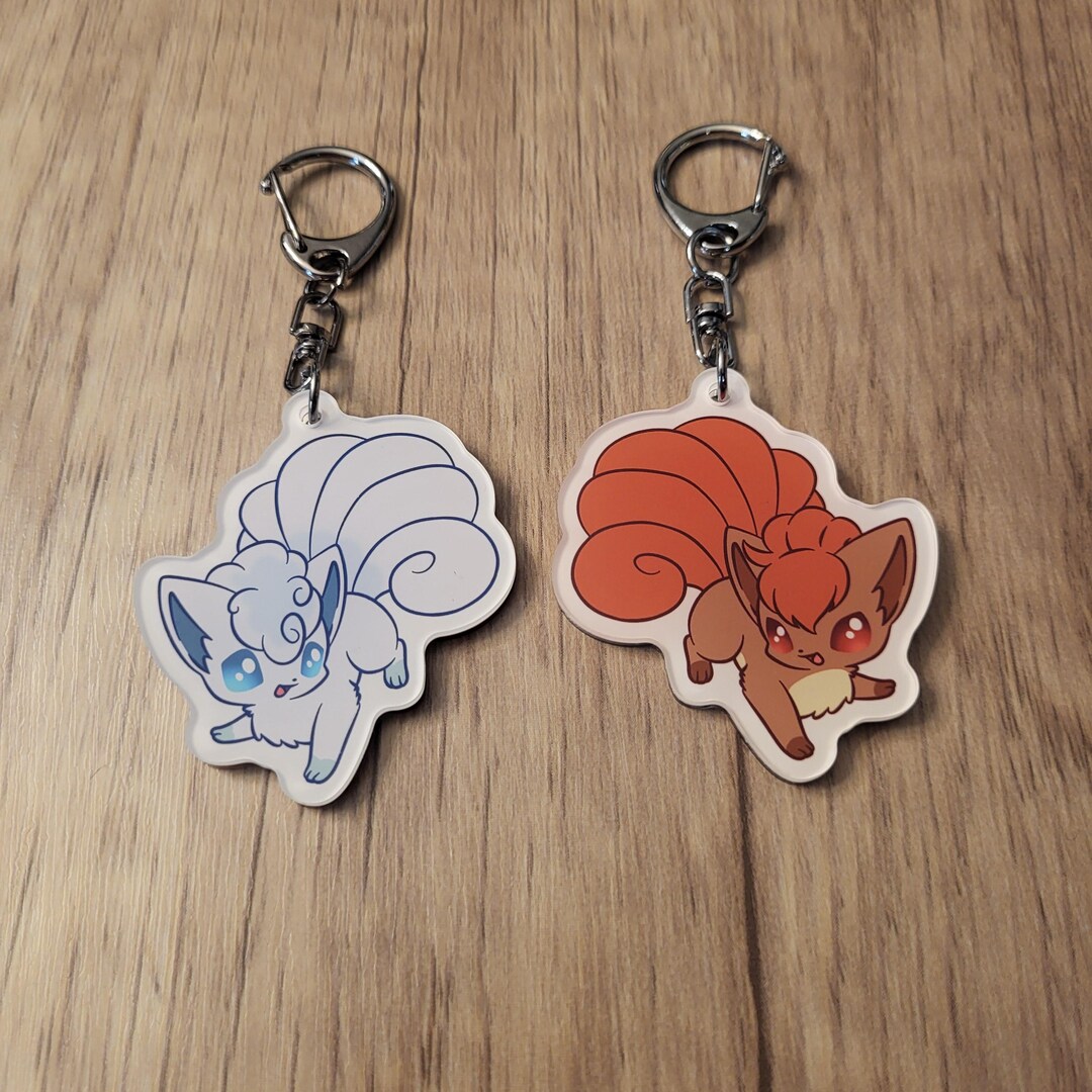 Vulpix Keychain || PKMN Inspired Keychains - Etsy