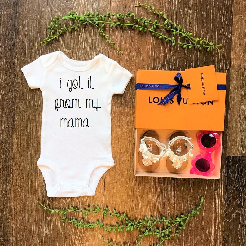 I GOT it from MY MAMA cute funny trendy baby bodysuit top t shirt clothing apparel costume novelty celebrate newborn baby shower gift