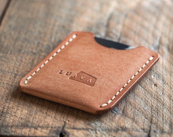 Venture Wallet | Natural card holder | natural wallet | made in Finland | vegetable tanned leather | front pocket wallet | minimalist wallet