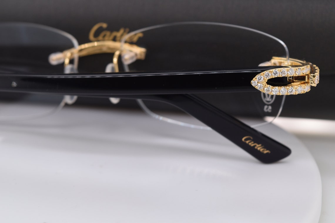 3.50CT Bust Down Cartier Glasses Custom Diamond Cartier Frames | Etsy