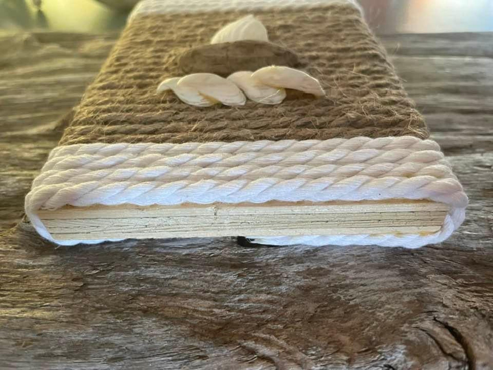 Sailboat Sculpture on Jute Rope With Beach Shells,6x4.5handmade ...