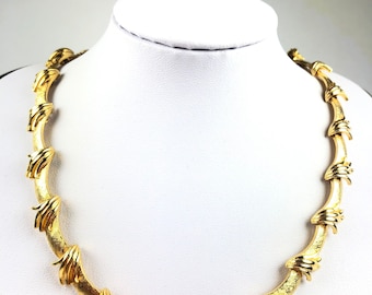 Vintage designer Corocraft Elegant gold necklace * Designer Jewelry * 1960s mid century necklace