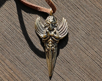 Vintage Tibetan Garuda Bird Adjustable Necklace, Tibetan Buddhism Charm Necklace, Rear View Mirror Charm, Vintage Car Charm, Nepal (R)