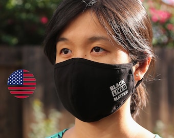 BLM Slogan Face Mask, Reusable Cotton Activist Mask