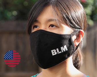 Black Lives Matter Face Mask, Reusable 2-Layer Cotton Outdoor Breathable Covering Shield, Activist Mask