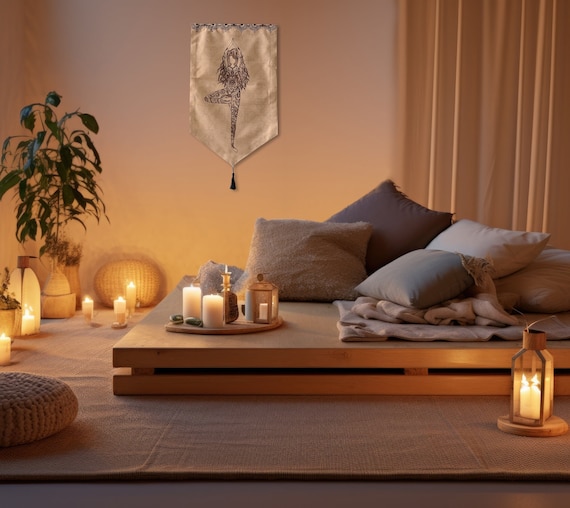 Yoga Meditation Large Canvas Tapestry Wall Hanging,