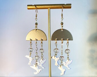 Origami Birds in Flight