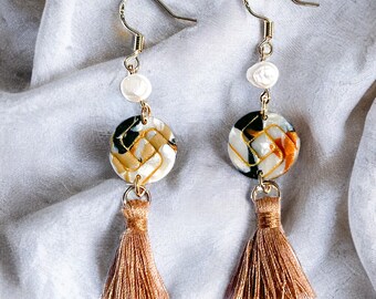 Elegant Maritime, Shell Earring, Nautical Earring, Handmade Jewelry, Gift, Resort Earrings