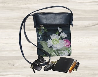 Spring Flowers Crossbody Bag, Floral Shoulder Bag, Step Mom Gift