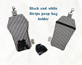 Coffin Poop Bag Holder, Zipper pouch to attach to leash , Spooky Goth Dog gift