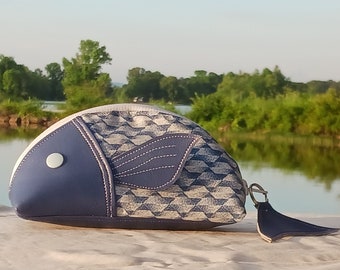 Handmade Fish Zipper Pouch: Novelty Makeup Bag, Pencil Case