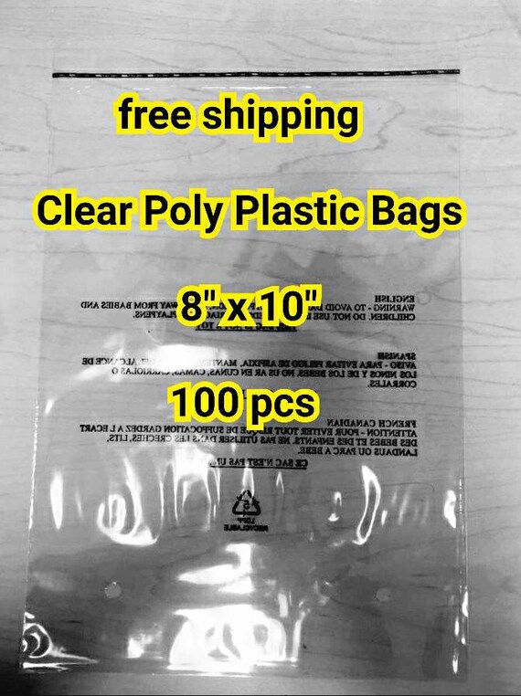 Bags 8x10 Clear Poly Plastic - Etsy