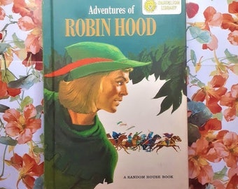 Bibliothèque de pissenlits ~ Livre recto verso ~ Aventures de Robin des Bois et Pinocchio ~ 1960