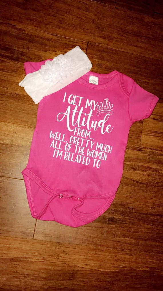 I Get my attitude onesie // baby shower gift Etsy