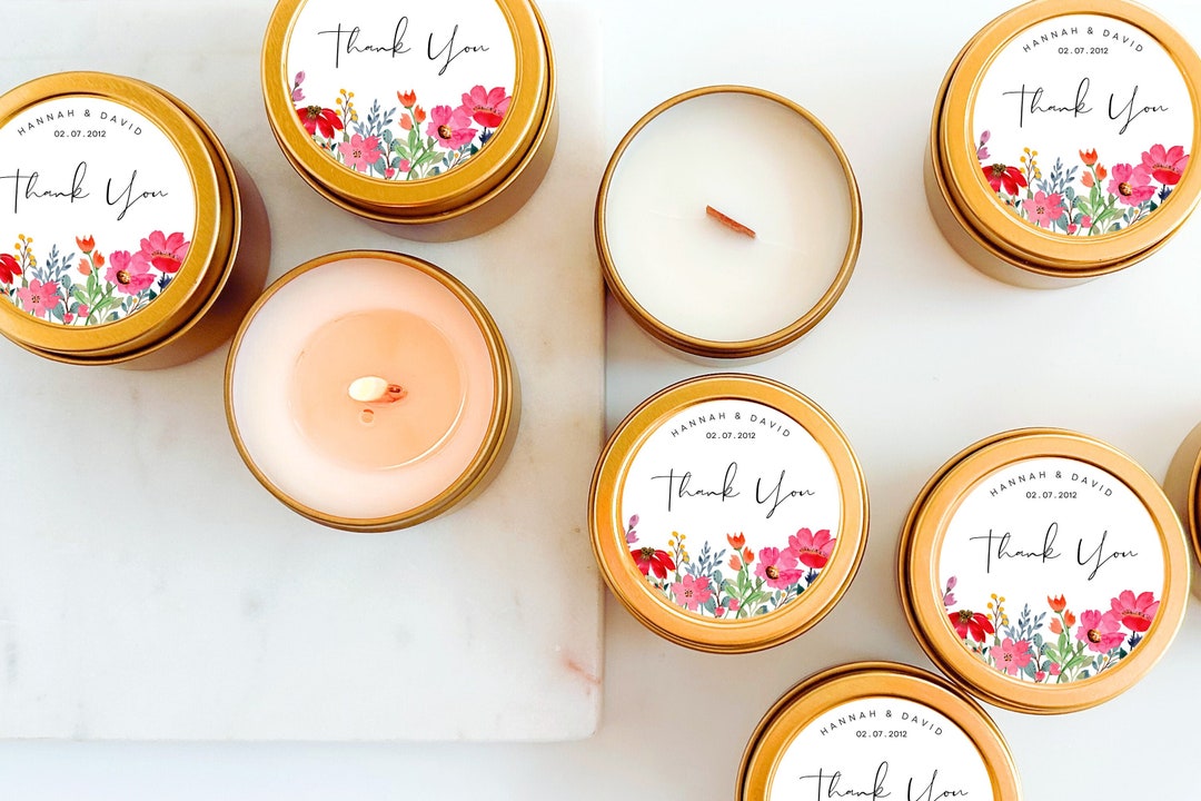 Personalized Wedding Favors for Guests, Set of 10, Bulk Gold Tin ...
