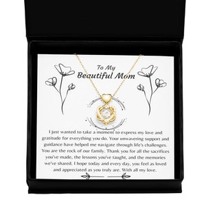 Mom special gold necklace, unique mother gift, personalized gift for mom