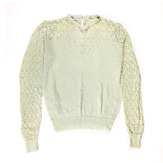 Vintage Crochet Lace Sweater - image 2