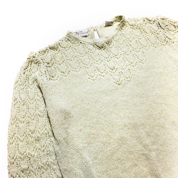 Vintage Crochet Lace Sweater