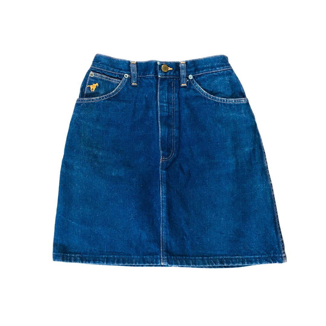 Vintage Wrangler Denim Skirt - Etsy