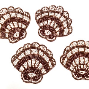 Set Of 4 Vintage Beaded Coasters