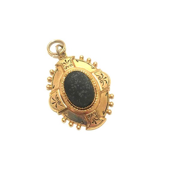 Vintage Decorative Gold & Black Pendant