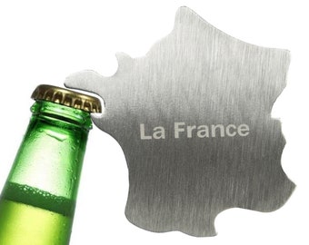 Bottle opener in the shape of country FRANCE metal an unusual and patriotic bottle opener for the supporters of the FRANCE team