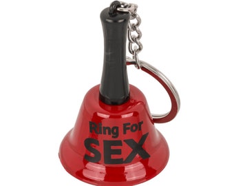 "Ring for sex" key ring - Red call bell, red metal key ring, sex bell, Valentine's Day gift