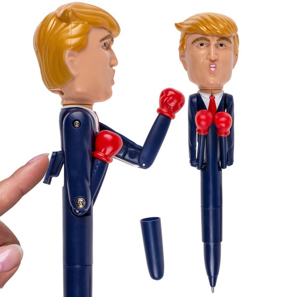 Donald Trump Boxer Automat und sprechender Stift – Make America Great Again Figur mit Mechanismus