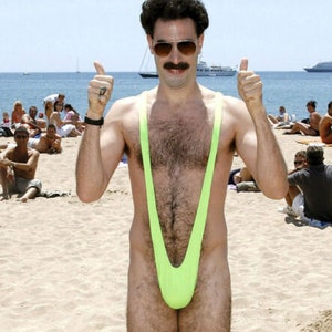 Brief Borat mankini green to use as underwear, thong or swimsuit image 3