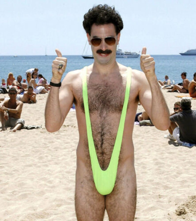 Brief Borat mankini green to use as underwear, thong or swimsuit image 3