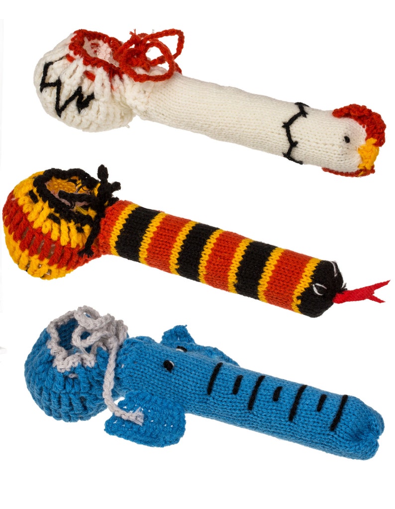 Willy warmer to choose from elephant snake or rooster knitting stuffing to warm the private parts of men small size image 2