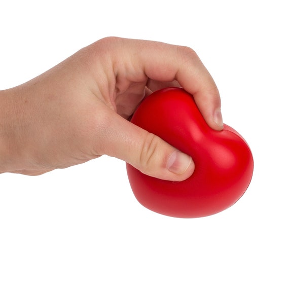 Balle anti-stress en forme de coeur rouge soulage le stress et l