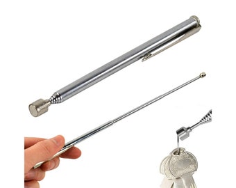 Varilla telescópica magnetizada, herramienta de recogida magnética, potente bolígrafo magnético en forma de bastón extensible para atrapar llaves, tornillos y clavos