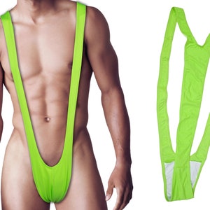 Brief Borat mankini green to use as underwear, thong or swimsuit image 1