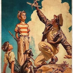 Cartel de aviador de la Segunda Guerra Mundial, letrero metálico OUR-0108