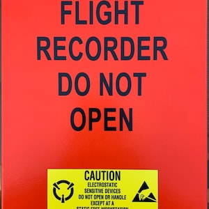 Aircraft &quot;Flight Recorder&quot; Metal Sign, Aviation, Airliners  SIG-0507