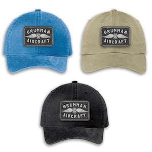 Boné de beisebol Grumman Aircraft Leatherette Patch HAT-0127