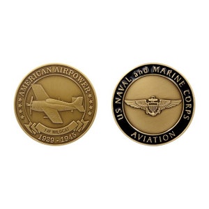 Grumman F4F Wildcat Challenge Coin, 1 1/2&quot;  CC-F4F